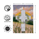 Blessed Cross Suede Flag Garden