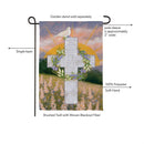 Blessed Cross Suede Flag Garden