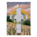 Blessed Cross Suede Flag Garden
