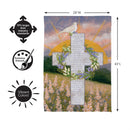 Blessed Cross Suede Flag House
