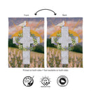 Blessed Cross Suede Flag House