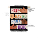 Hate Has No Home Suede Flag House