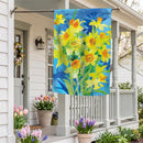 Buttercup Bloom Suede Flag House