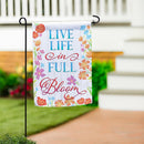 Live in Full Bloom Suede Flag Garden