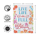 Live in Full Bloom Suede Flag Garden
