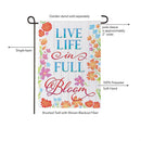 Live in Full Bloom Suede Flag Garden