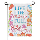Live in Full Bloom Suede Flag Garden