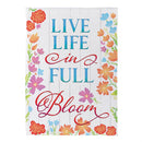 Live in Full Bloom Suede Flag Garden