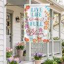Live in Full Bloom Suede Flag House