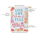 Live in Full Bloom Suede Flag House