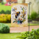 Bee Wreath Suede Flag Garden