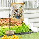 Bee Wreath Suede Flag Garden