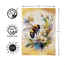 Bee Wreath Suede Flag Garden