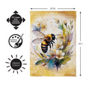 Bee Wreath Suede Flag House