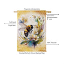 Bee Wreath Suede Flag House