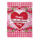 Checks & Swirls Valentines Suede House Flag