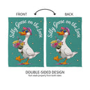 Silly Goose on the Loose Suede House Flag