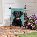 Camera Day Dogs, Black Labrador Retriever Suede Garden Flag