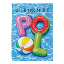 Cool by the Pool Suede Garden Flag