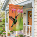 Hummingbird & Nectar Suede Flag House