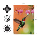 Hummingbird & Nectar Suede Flag House