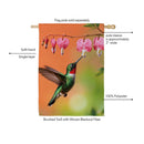 Hummingbird & Nectar Suede Flag House