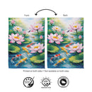 Lotus & Koi FIsh Suede Flag House