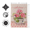Potted Pink Germanium Suede Flag House