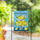Hello Sunshine Lemons Suede Flag Garden