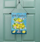 Hello Sunshine Lemons Suede Flag Garden