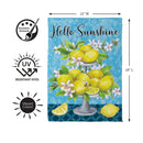Hello Sunshine Lemons Suede Flag Garden