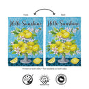 Hello Sunshine Lemons Suede Flag House