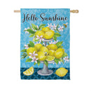 Hello Sunshine Lemons Suede Flag House