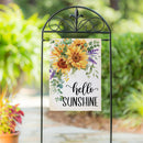 Hello Sunshine Sunflower Suede Garden Flag