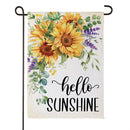 Hello Sunshine Sunflower Suede Garden Flag