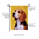 Camera Day Dogs, Beagle Suede Garden Flag