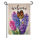 Hyacinth Haven Suede Garden Flag Garden
