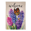 Hyacinth Haven Suede Garden Flag Garden