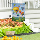 Hot Air Balloon Festival Suede Flag Garden