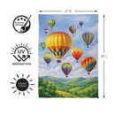Hot Air Balloon Festival Suede Flag Garden