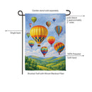 Hot Air Balloon Festival Suede Flag Garden