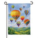 Hot Air Balloon Festival Suede Flag Garden
