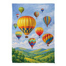 Hot Air Balloon Festival Suede Flag Garden