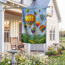 Hot Air Balloon Festival Suede Flag House