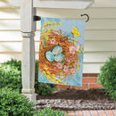 Nested Eggs Suede Flag Garden