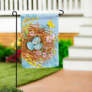 Nested Eggs Suede Flag Garden
