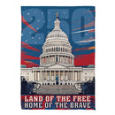 250th Anniversary Land of the Free Home of the Brave Suede Garden Flag