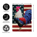 All American Rooster Suede Garden Flag