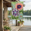 Floral Escape Suede Flag House