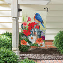Watering Can Bird Suede Flag Garden
